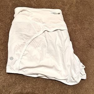 White Lululemon shorts